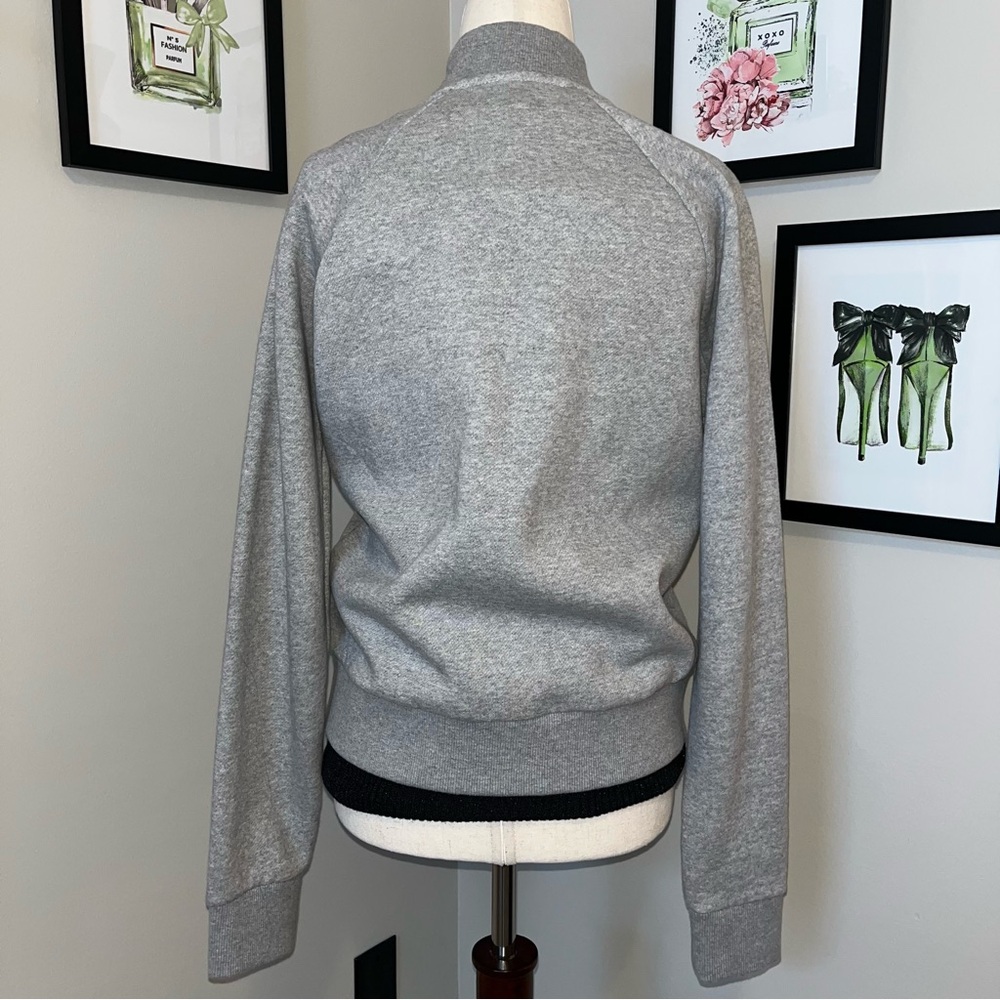 Banana Republic Embellished Zip Up Sweatshirt Jacket | Quiet Luxe Athleisure - Picture 9 of 12